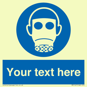 Custom Respirator Required Sign